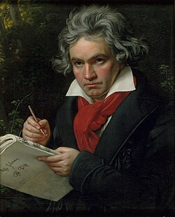 Beethoven painting used as the input image.